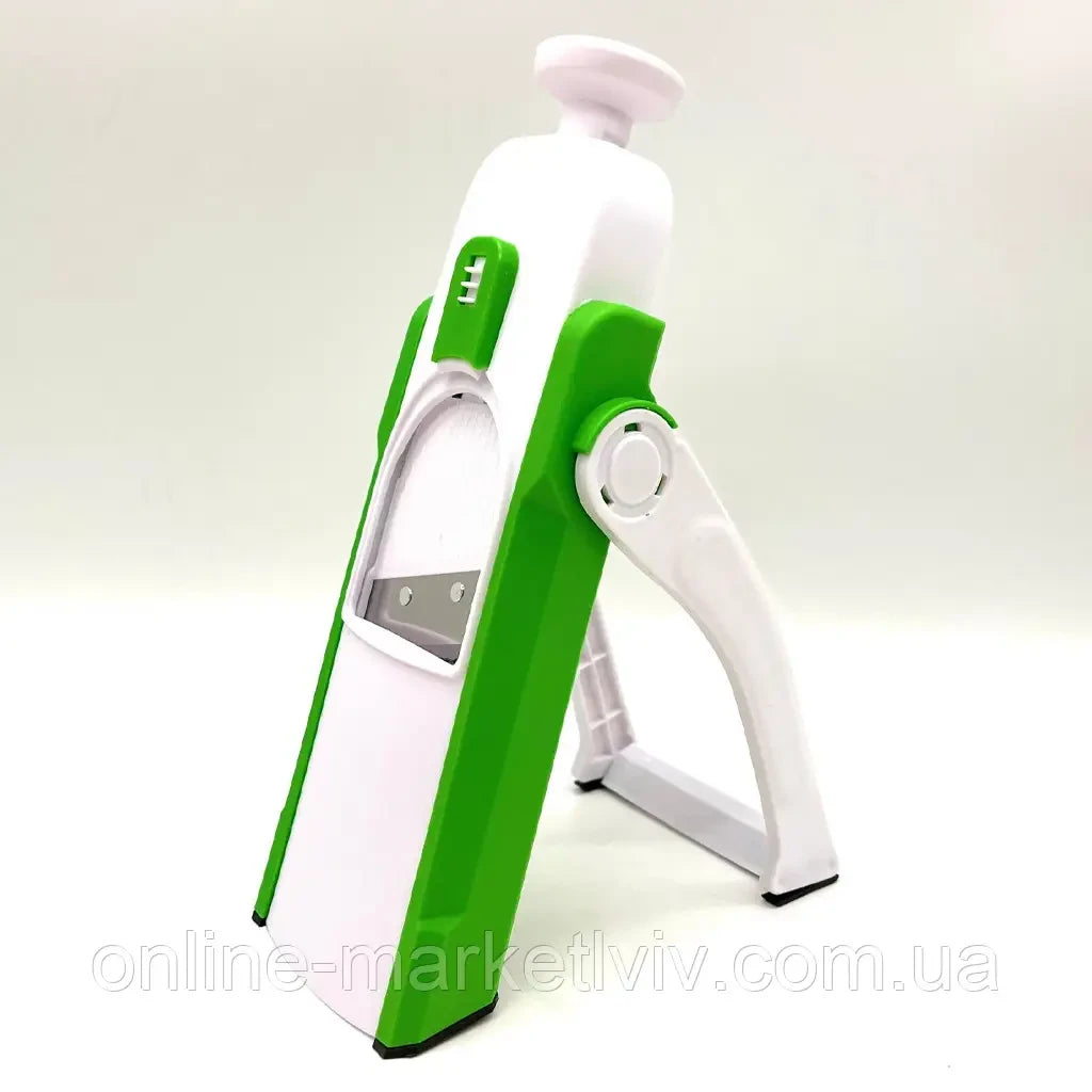 Мультислайсер для овочів, Brava Spring Slicer, Зелений / Овочерізка ручна / Кухонний слайсер для овочів