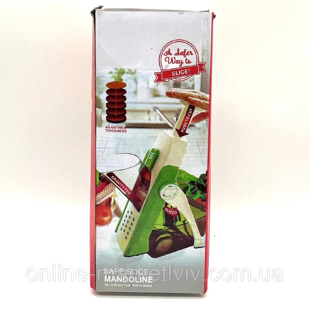 Мультислайсер для овочів, Brava Spring Slicer, Зелений / Овочерізка ручна / Кухонний слайсер для овочів