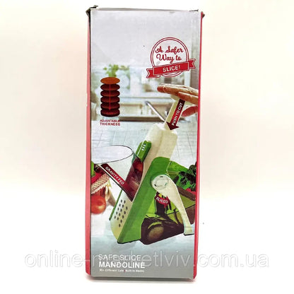 Мультислайсер для овочів, Brava Spring Slicer, Зелений / Овочерізка ручна / Кухонний слайсер для овочів