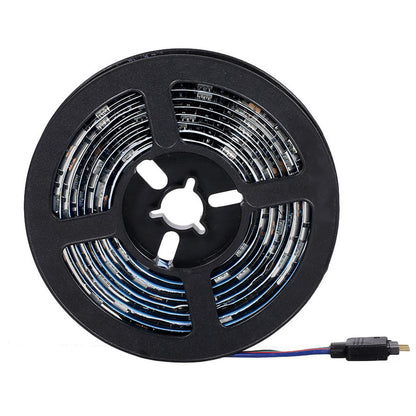 Світлодіодна LED стрічка 5м, від USB + пульт, Bluetooth, RGB / Лед підсвітка в кімнату / Самоклеюча RGB стрічка