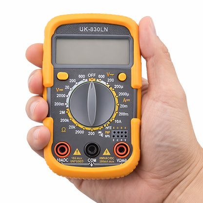 Мультиметр цифровий UT-830 LN з підсвіткою та звуком, Помаранчевий / Цифровий тестер напруги / Тестер електричний