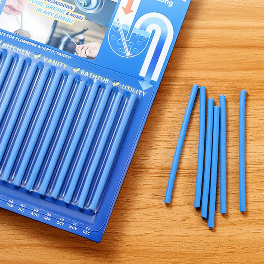 Палички для очищення водосткових труб Sani Sticks, Блакитний / Засіб для очищення труб, каналізації / Палички для очищення зливу