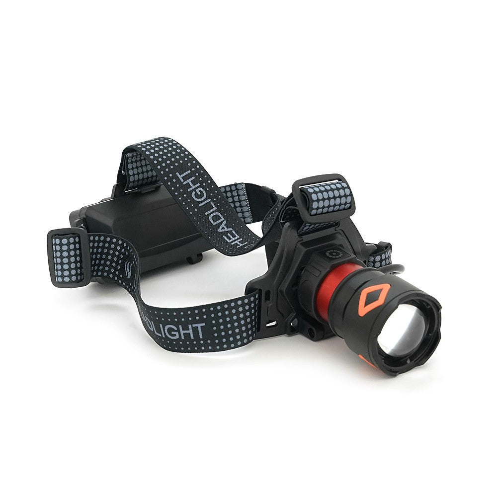 Ліхтар налобний акумуляторний з Zoom, USB, SY-8503-3, Чорний / Світлодіодний ліхтарик на голову / Ліхтарик на лоб