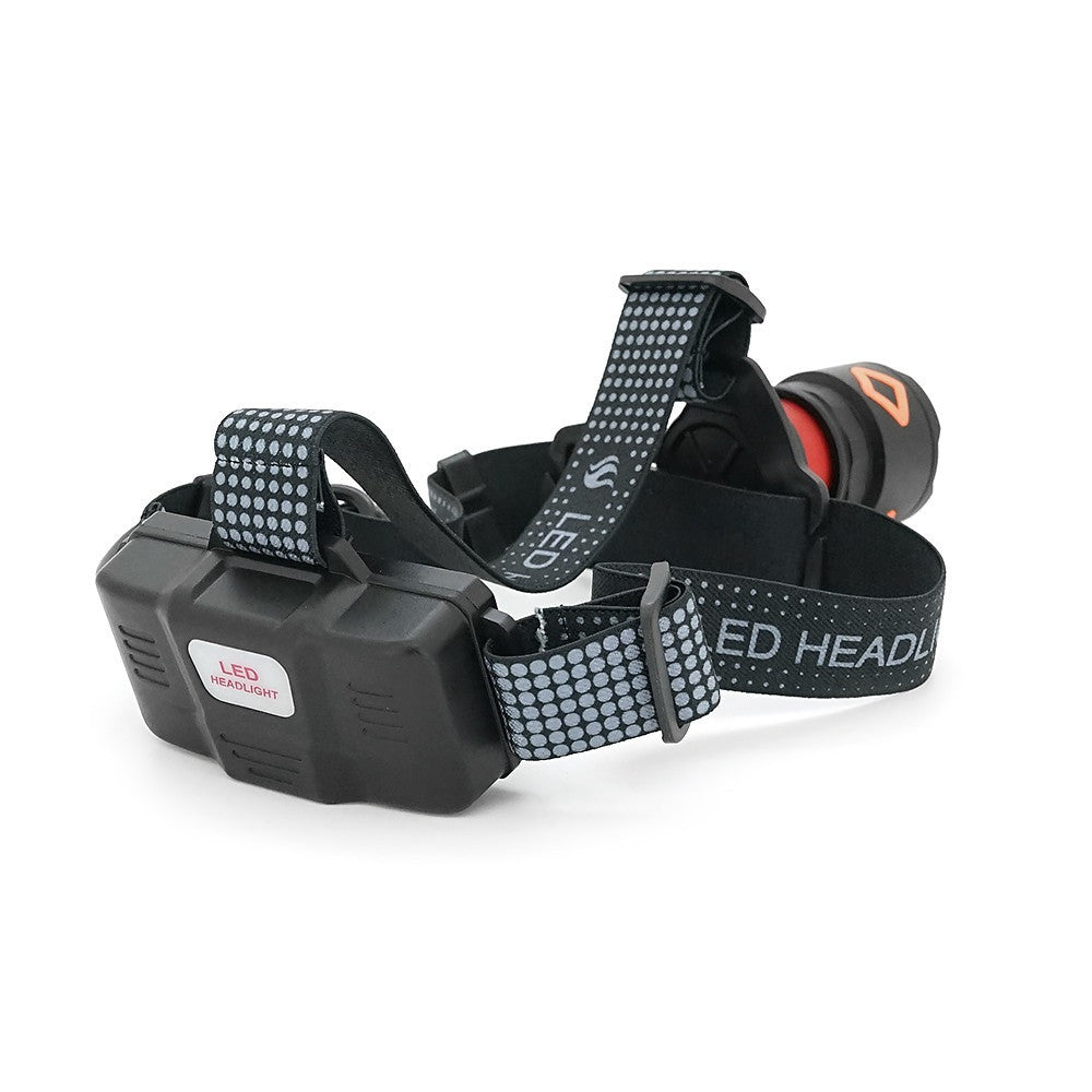 Ліхтар налобний акумуляторний з Zoom, USB, SY-8503-3, Чорний / Світлодіодний ліхтарик на голову / Ліхтарик на лоб