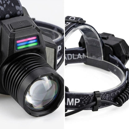Ліхтар налобний + 2 акумулятори, USB, BL-T164-3, Чорний / Ліхтарик на голову / Світлодіодний ліхтар на лоб