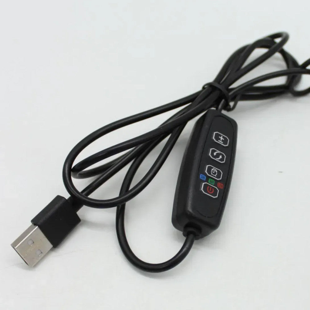 Фітолампа для рослин від USB, 10Вт, 1 гілка, L1, Чорна / Світлодіодна гнучка лампа з таймером