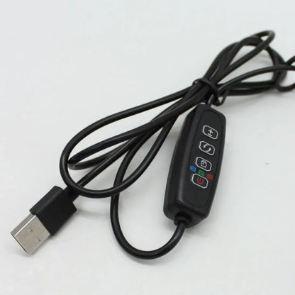 Фітолампа для рослин від USB, 10Вт, 1 гілка, L1, Чорна / Світлодіодна гнучка лампа з таймером