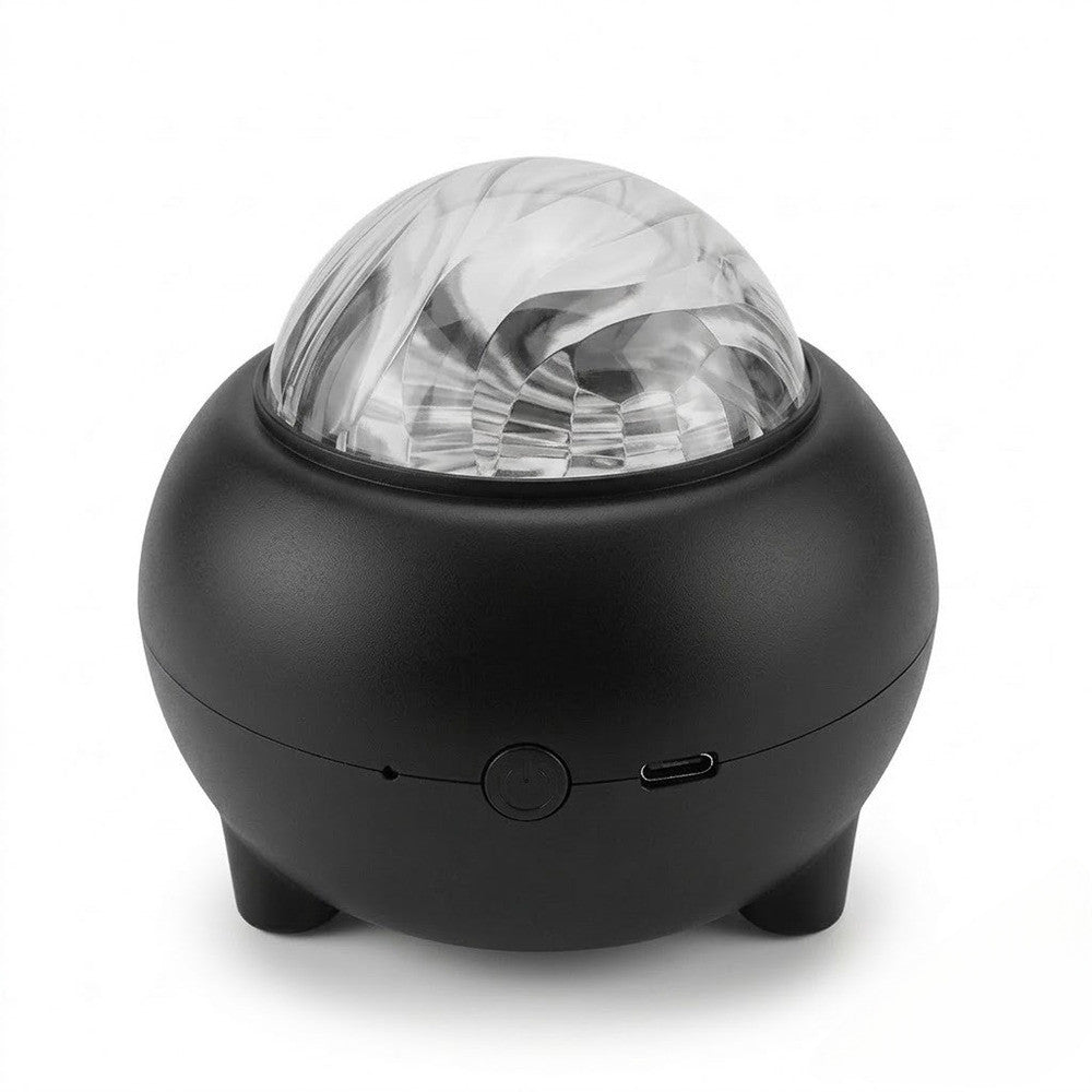 Диско-шар лазерний від USB, Bluetooth, MP3, 11х9.4 см, Білий / Світлодіодний нічник музичний / Проектор зоряного сяйва