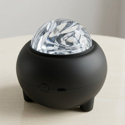 Диско-шар лазерний від USB, Bluetooth, MP3, 11х9.4 см, Білий / Світлодіодний нічник музичний / Проектор зоряного сяйва