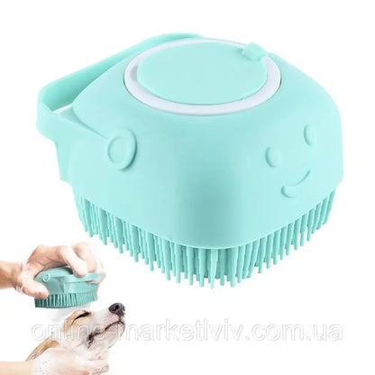Силіконова щітка для душу Massage Bath Brus, Зелений / Масажна мочалка для ванни
