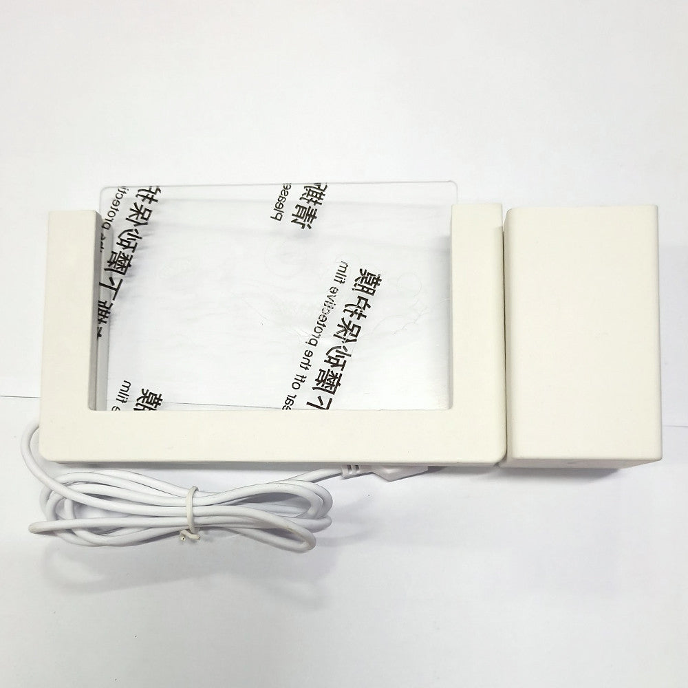 Настільна акрилова лампа органайзер для ручок кит 2D, USB, Білий / Декоративний світильник з підставкою для ручок, теплий нічник