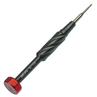 Прецизійна викрутка IP17 *0,8 Pentalobe Relife RL-728 Sturdy, Чорний / Викрутка 4IP для ремонту смартфонів нових серій