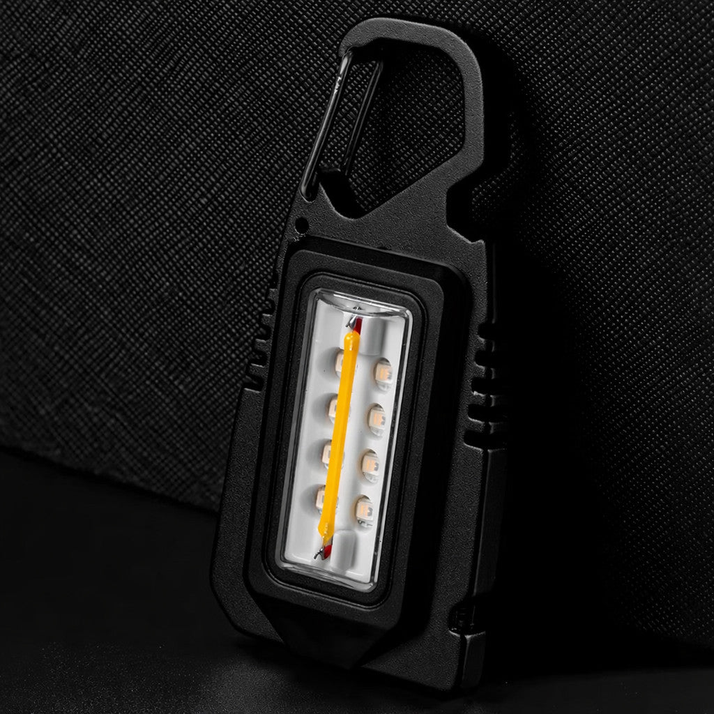 Міні ліхтар брелок з USB та карабіном, 8 LED, / Портативний світлодіодний ліхтарик на ключі