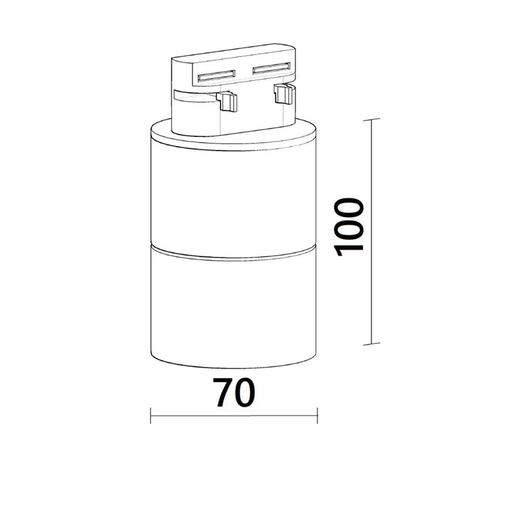 Світильник трековий, 10Вт, 100х70мм, REMILUM RL220-FOKUS-10W-4K-BK, / Модульний світильник на трековій системі