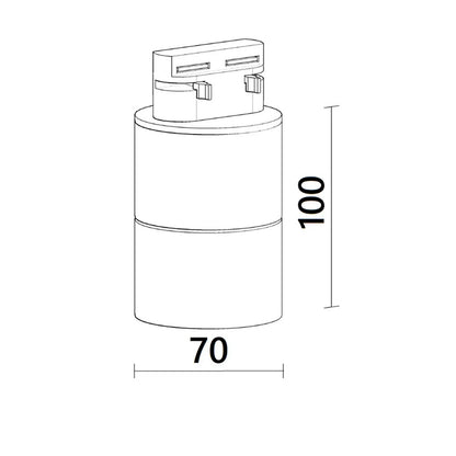 Світильник трековий, 10Вт, 100х70мм, REMILUM RL220-FOKUS-10W-4K-BK, / Модульний світильник на трековій системі