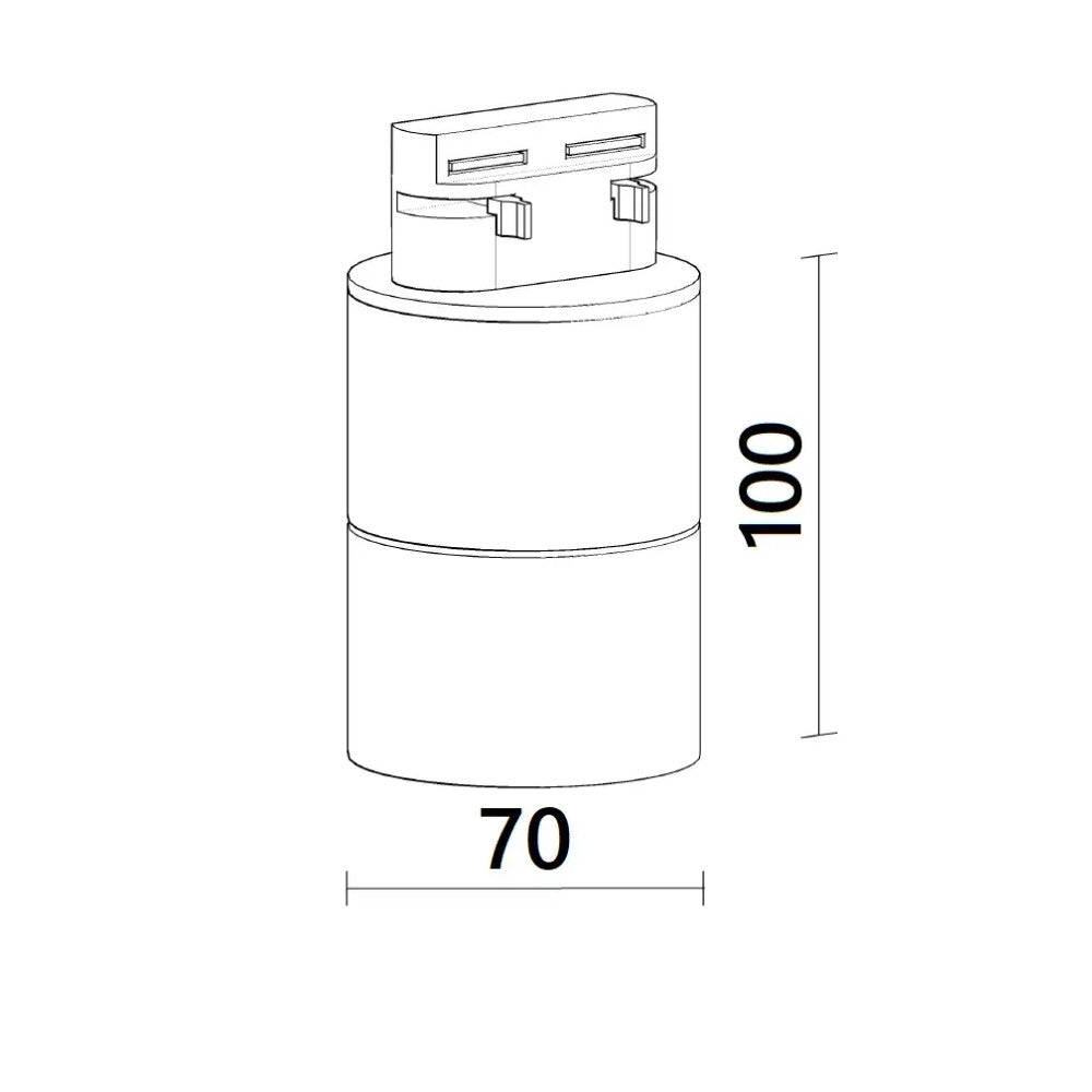 Світильник трековий, 10Вт, 100х70мм, REMILUM RL220-FOKUS-10W-4K-BK, / Модульний світильник на трековій системі