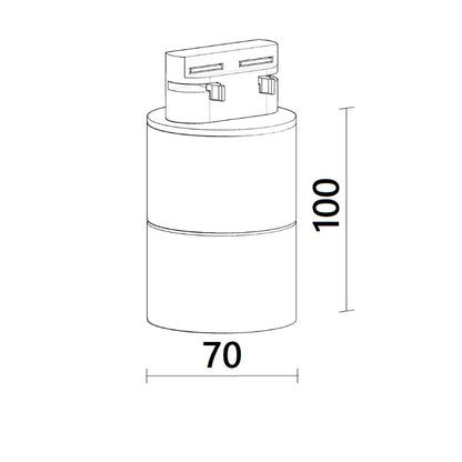 Світильник трековий, 10Вт, 100х70мм, REMILUM RL220-FOKUS-10W-4K-BK, / Модульний світильник на трековій системі