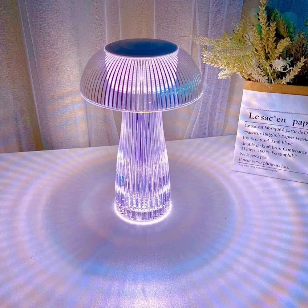 Настільна лампа світлодіодна "Гриб", від USB, 16LED + пульт ДК, Білий / Акумуляторний світильник / Лампа-нічник