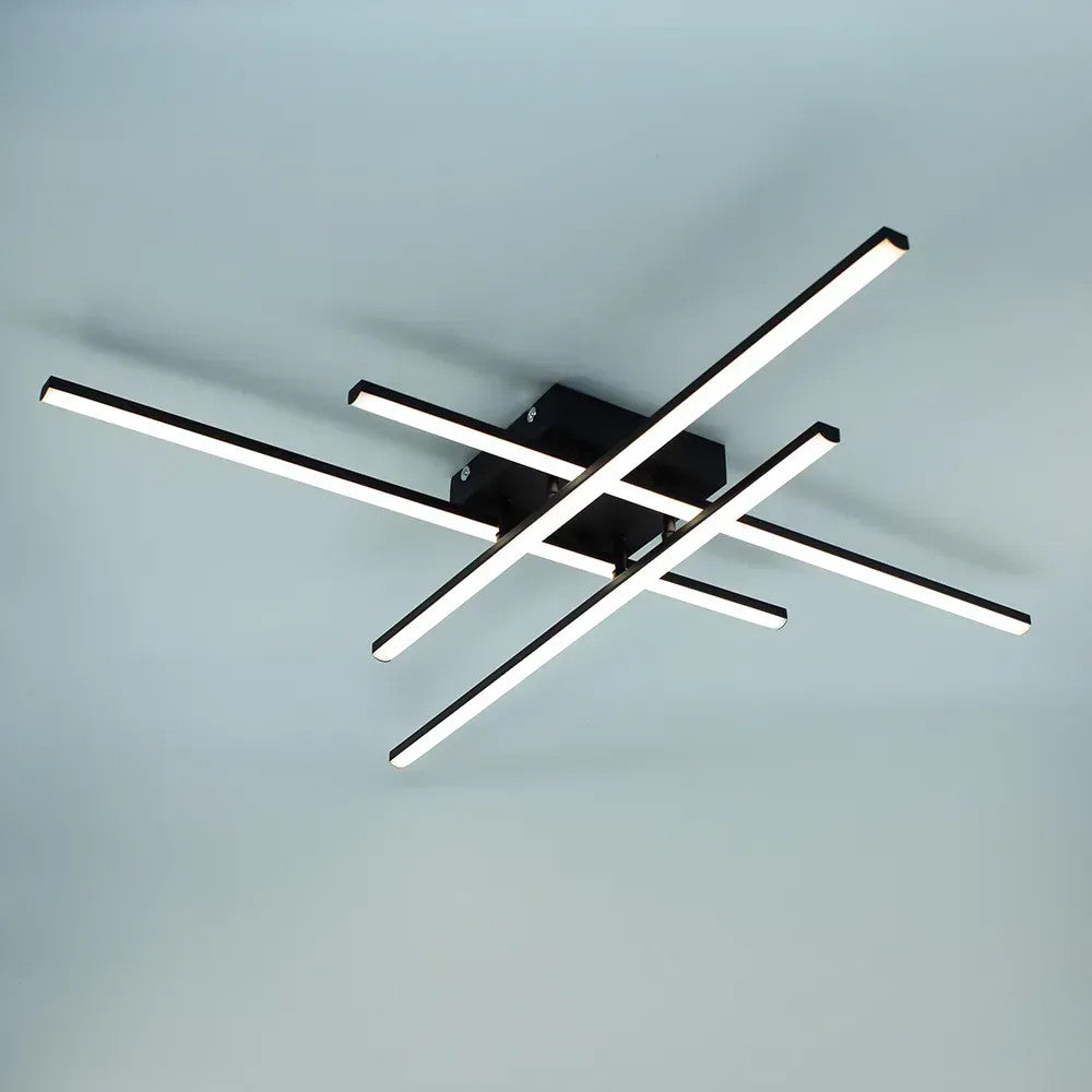 Керована світлодіодна люстра 70 Вт, 850x850x90 мм, LINE 4L RC 70 / Стельова LED люстра