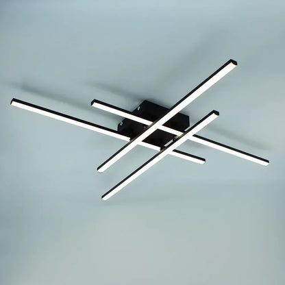 Керована світлодіодна люстра 70 Вт, 850x850x90 мм, LINE 4L RC 70 / Стельова LED люстра