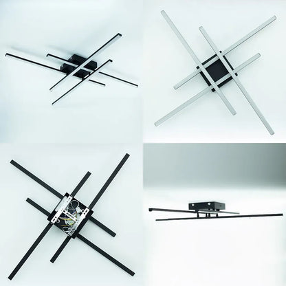 Керована світлодіодна люстра 70 Вт, 850x850x90 мм, LINE 4L RC 70 / Стельова LED люстра