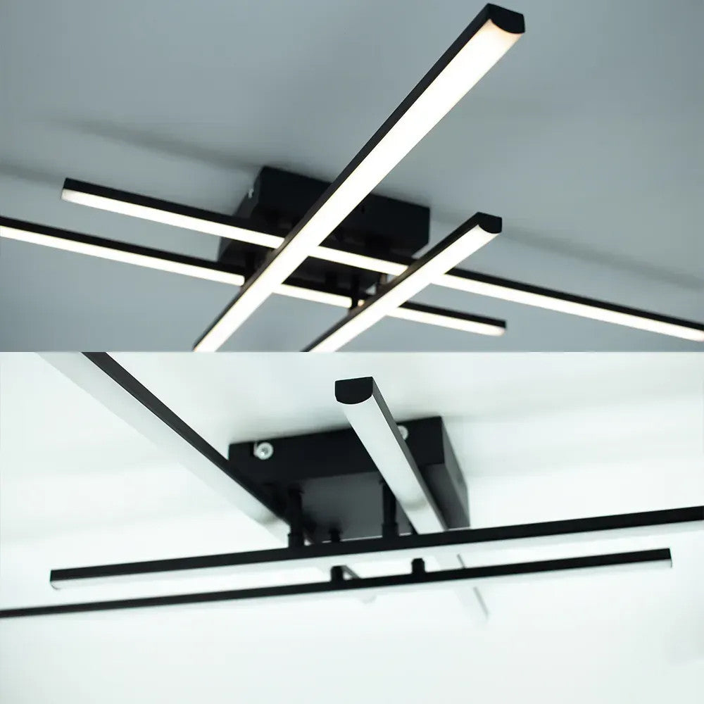 Керована світлодіодна люстра 70 Вт, 850x850x90 мм, LINE 4L RC 70 / Стельова LED люстра