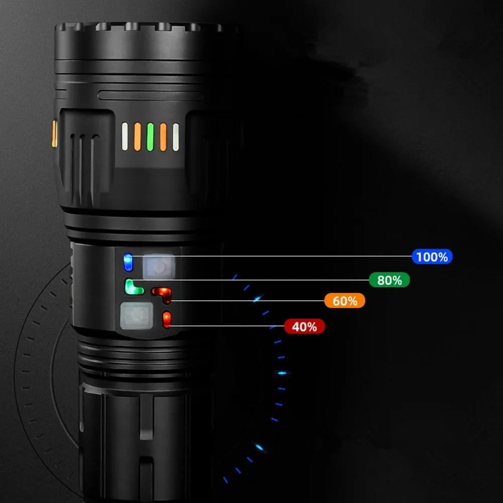 Акумуляторний ліхтарик ручний з функцією Zoom, USB, BL CB W518, Чорний / Світлодіодний ліхтар ручний