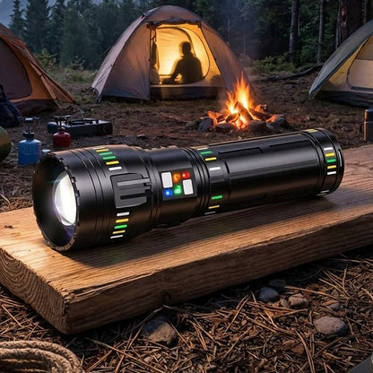 Акумуляторний ліхтарик ручний з функцією Zoom, USB, BL CB W518, Чорний / Світлодіодний ліхтар ручний
