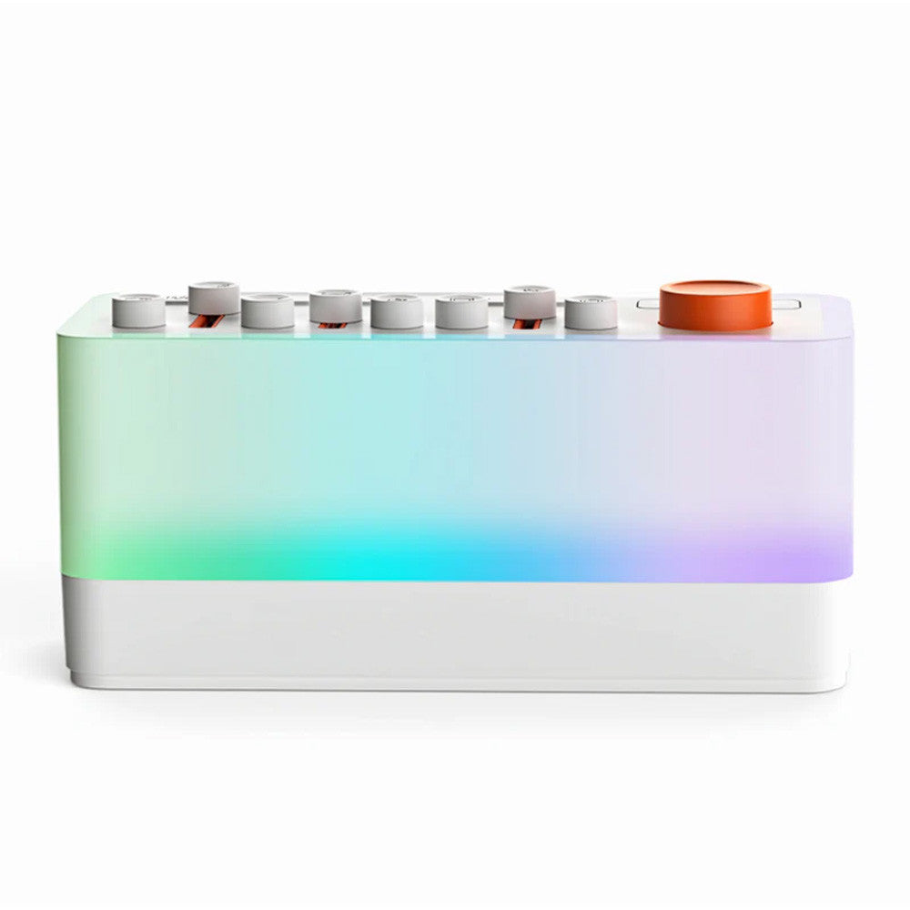 Генератор білого шуму зі звуками природи 3в1 (білий шум + Bluetooth колонка + RGB нічник), Білий / Блютуз колонка нічник