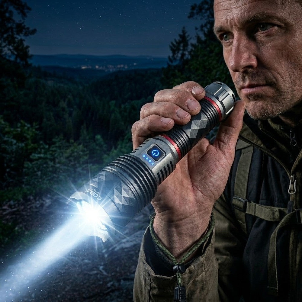 Ручний ліхтар світлодіодний 30W, 1х26650, Zoom, CB-G685, Чорний / Акумуляторний ліхтар тактичний / LED-ліхтарик металевий