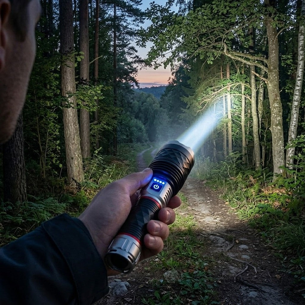 Ручний ліхтар світлодіодний 30W, 1х26650, Zoom, CB-G685, Чорний / Акумуляторний ліхтар тактичний / LED-ліхтарик металевий