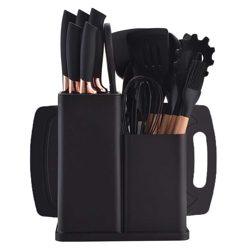 Набір кухонного приладдя, 19 предметів Kitchen Set, Чорний / Набір для кухні / Кухонний набір приладів