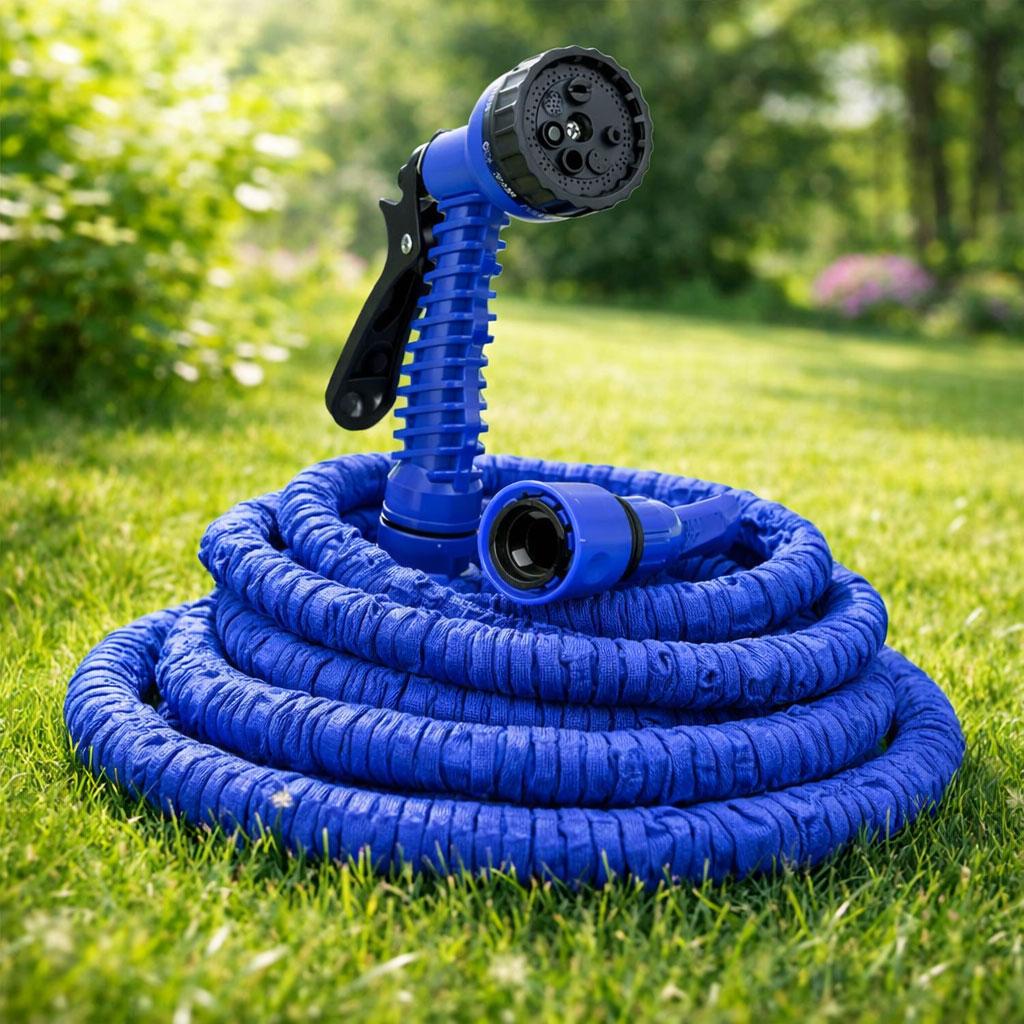 Шланг для поливу V-Hose PRO, Синій / Садовий шланг поливочний / Шланг, що розтягується для саду