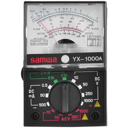 Стрільний мультиметр (1000А, 1000V) від батарейки, SUNWA YX-1000A, Чорний / Тестер стрілочний / Вольтмерт / Мультиметр аналоговий