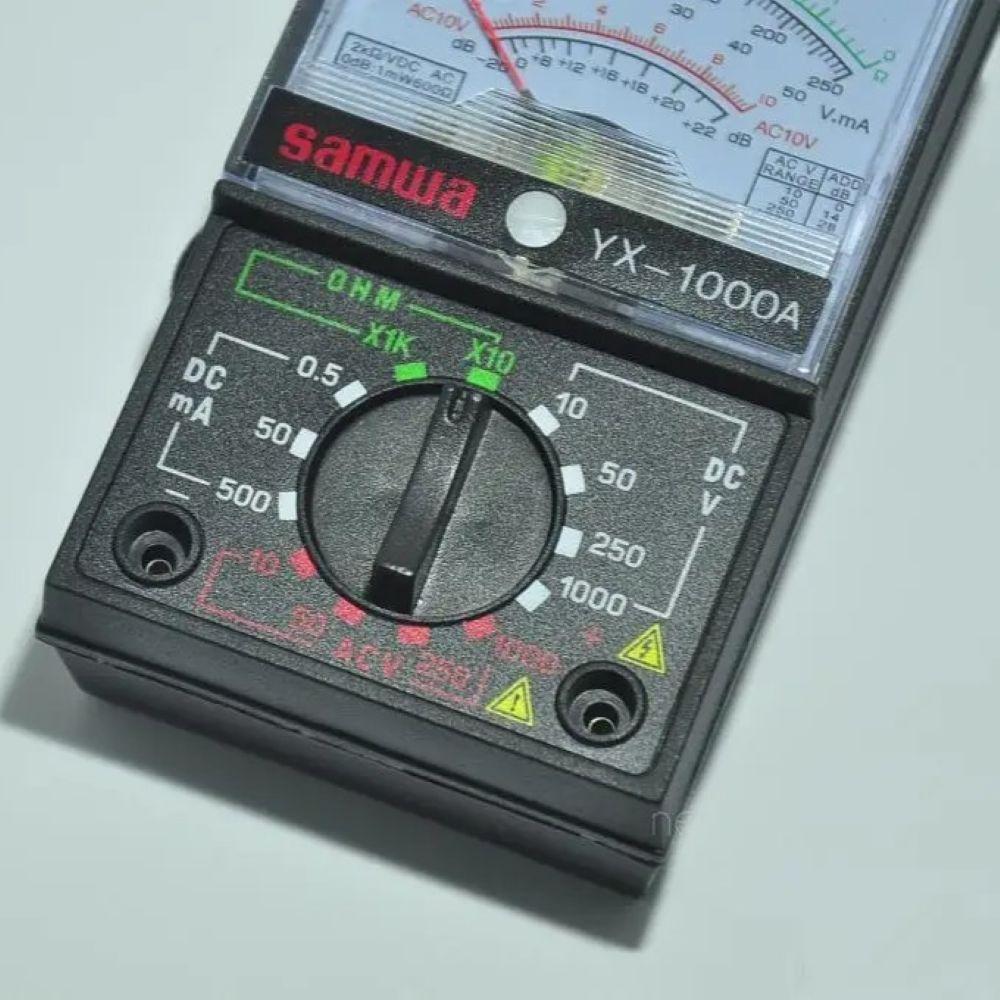 Стрільний мультиметр (1000А, 1000V) від батарейки, SUNWA YX-1000A, Чорний / Тестер стрілочний / Вольтмерт / Мультиметр аналоговий