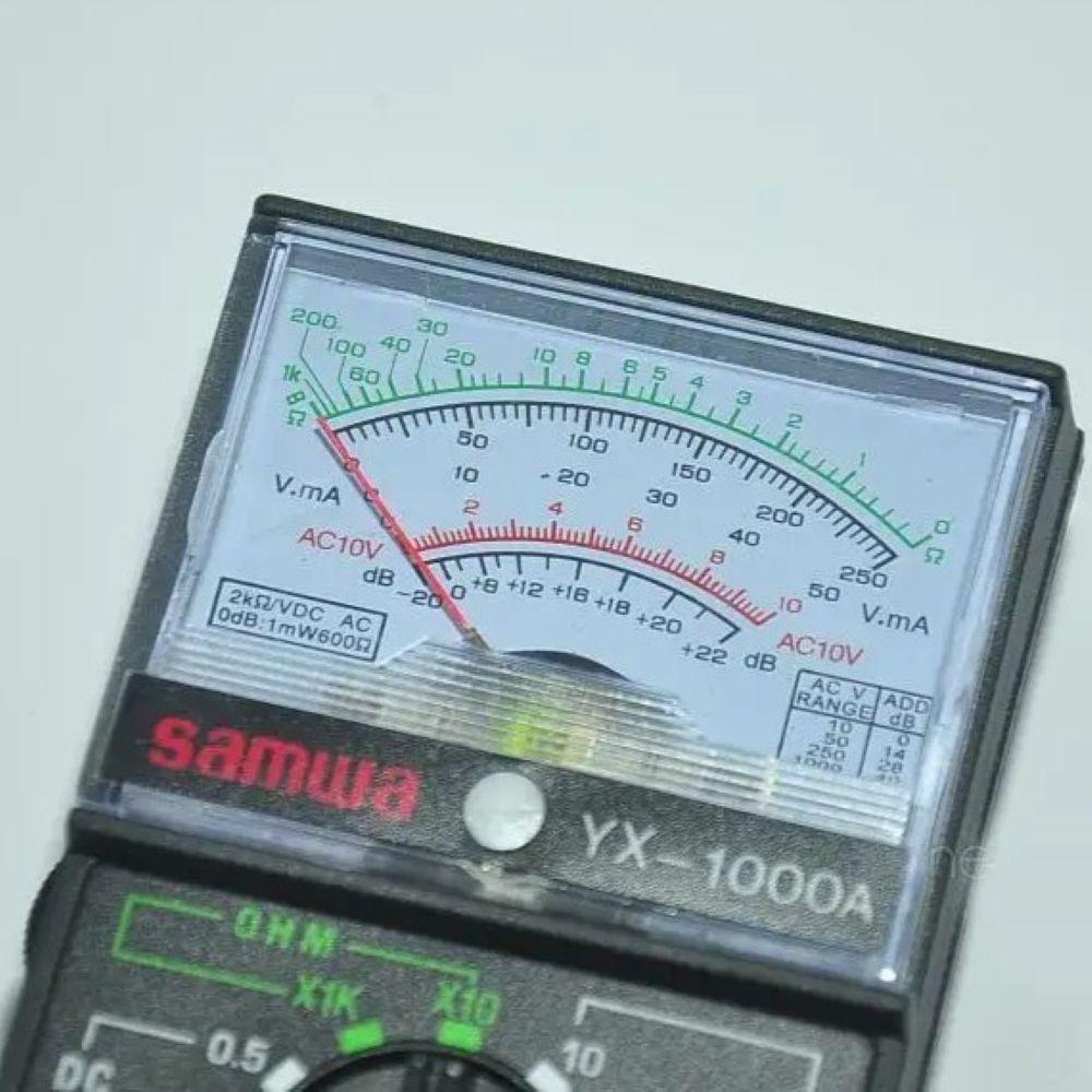 Стрільний мультиметр (1000А, 1000V) від батарейки, SUNWA YX-1000A, Чорний / Тестер стрілочний / Вольтмерт / Мультиметр аналоговий
