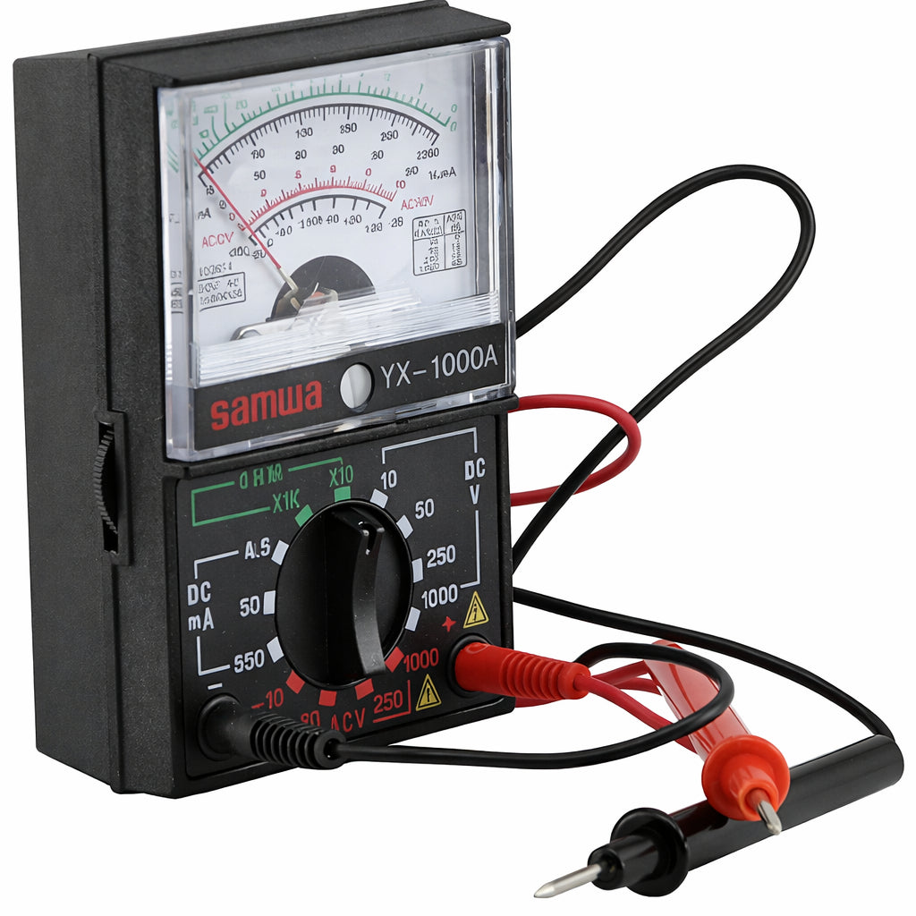 Стрільний мультиметр (1000А, 1000V) від батарейки, SUNWA YX-1000A, Чорний / Тестер стрілочний / Вольтмерт / Мультиметр аналоговий