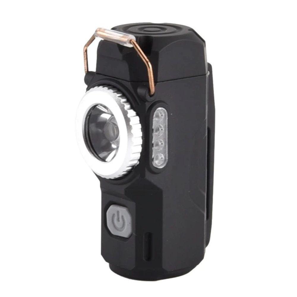 Ручний ліхтар акумуляторний 60x30 мм, USB, D49, Чорний  / Світлодіодний ліхтарик / Портативний LED-ліхтар / Ліхтарик ручний