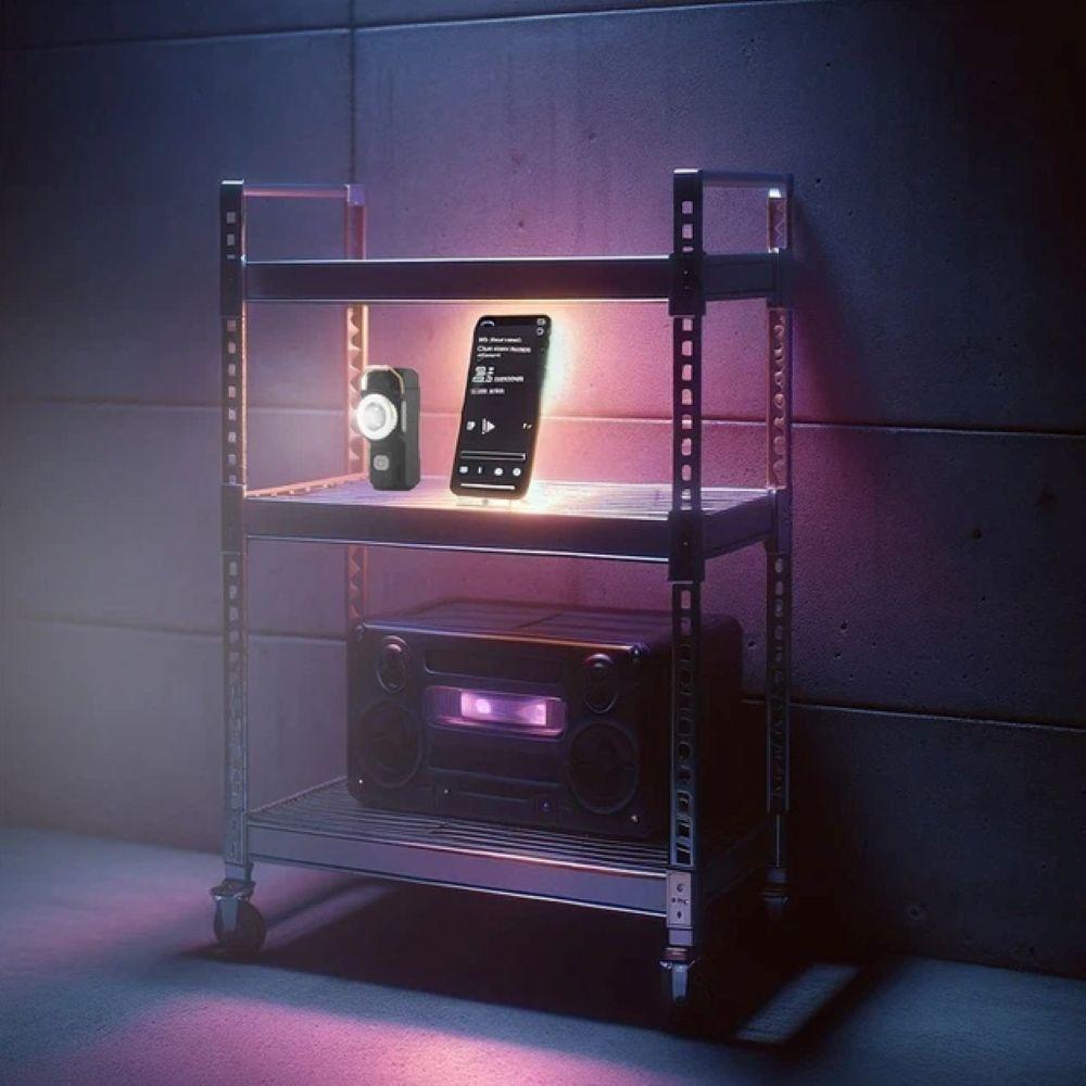 Ручний ліхтар акумуляторний 60x30 мм, USB, D49, Чорний  / Світлодіодний ліхтарик / Портативний LED-ліхтар / Ліхтарик ручний