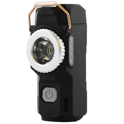 Ручний ліхтар акумуляторний 60x30 мм, USB, D49, Чорний  / Світлодіодний ліхтарик / Портативний LED-ліхтар / Ліхтарик ручний