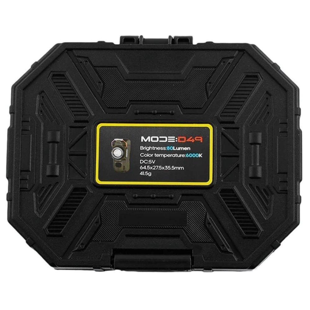 Ручний ліхтар акумуляторний 60x30 мм, USB, D49, Чорний  / Світлодіодний ліхтарик / Портативний LED-ліхтар / Ліхтарик ручний