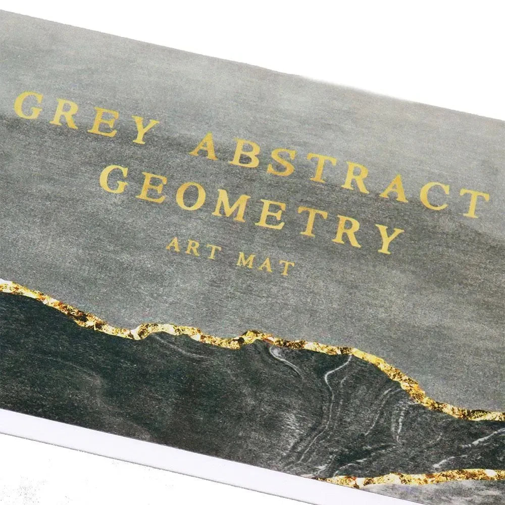 Набір килимків для кухні 120х40см та 40х60см, Abstract Geometry, Сірий / Килимки для ванної