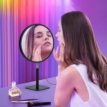 Настільна лампа-торшер RGB, KBB-25, USB, Чорний / Інтер'єрне освітлення / Нічник із дзеркалом / Світильник нескінченність