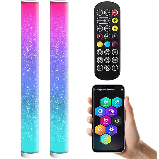 2шт Підлогова лампа торшер RGB + пульт, KBB-22A, USB, Чорний / Світильник для підлоги LED / Підлогова RGB лампа
