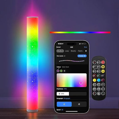 2шт Підлогова лампа торшер RGB + пульт, KBB-22A, USB, Чорний / Світильник для підлоги LED / Підлогова RGB лампа