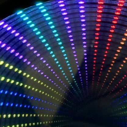 Настільна лампа-дзеркало RGB, Led, USB, KBB-57, Чорний / Нічник-торшер / Інтер'єрне освітлення / Кругле дзеркало нескінченності