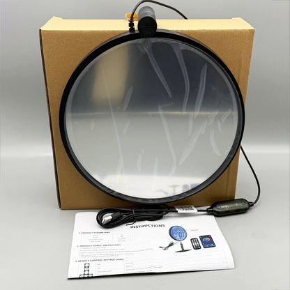 Настільна лампа-дзеркало RGB, Led, USB, KBB-57, Чорний / Нічник-торшер / Інтер'єрне освітлення / Кругле дзеркало нескінченності