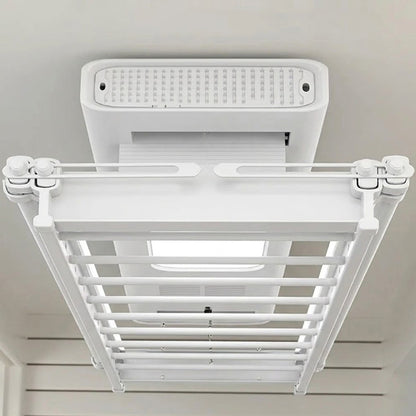 Розумна стельова електрична сушарка для білизни 90Вт, 35кг, LED, UV, пульт, Bluetooth, / Підйомна сушарка на балкон
