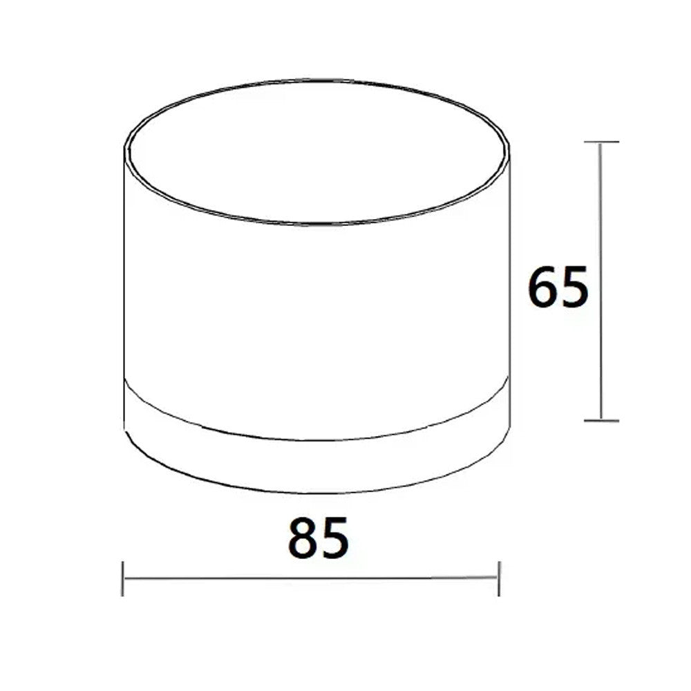 Точковий світильник накладний GX53 (8,5х6.5см) RM-ROUND-GX53-BK, / Світильник стельовий тубус / Накладний спот для стелі