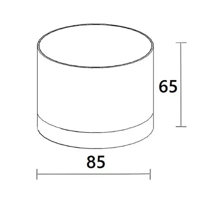 Точковий світильник накладний GX53 (8,5х6.5см) RM-ROUND-GX53-BK, / Світильник стельовий тубус / Накладний спот для стелі